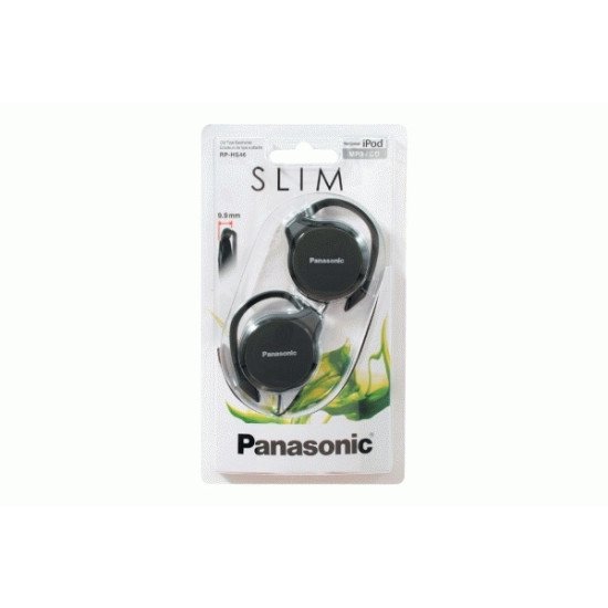 Panasonic RP-HS46E-K écouteur/casque Écouteurs Avec fil Crochets auriculaires Musique Noir