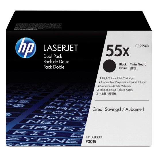 HP 55X Pack de 2 Toners Noir