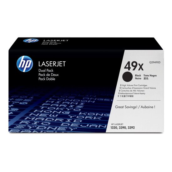 HP 49X Pack de 2 Toners Noir