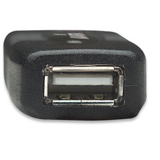 Manhattan Rallonge USB-A active, 10 m, mâle vers femelle, 480 Mbit/s (USB 2.0), chaînable, répéteur intégré, noir, garantie 3 ans, équivalent à USB2AAEXT10M