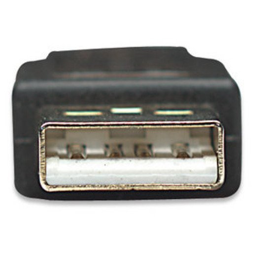 Manhattan Rallonge USB-A active, 10 m, mâle vers femelle, 480 Mbit/s (USB 2.0), chaînable, répéteur intégré, noir, garantie 3 ans, équivalent à USB2AAEXT10M