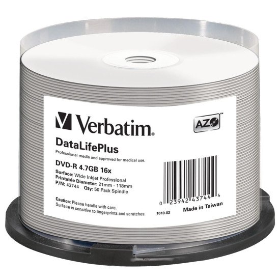 Verbatim DVD-R 16x imprimable Professional 50p.