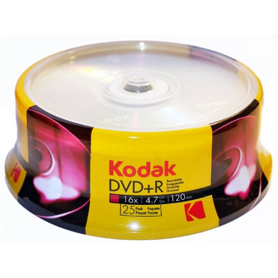 Kodak DVD+R 4,7Go 16x 25p. Kodak DVD+R 4,7Go 16x 25p.